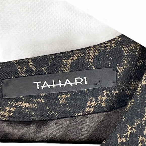 TAHARI Leopard Print Stretch Sheath Dress 14 New - Picture 2 of 6